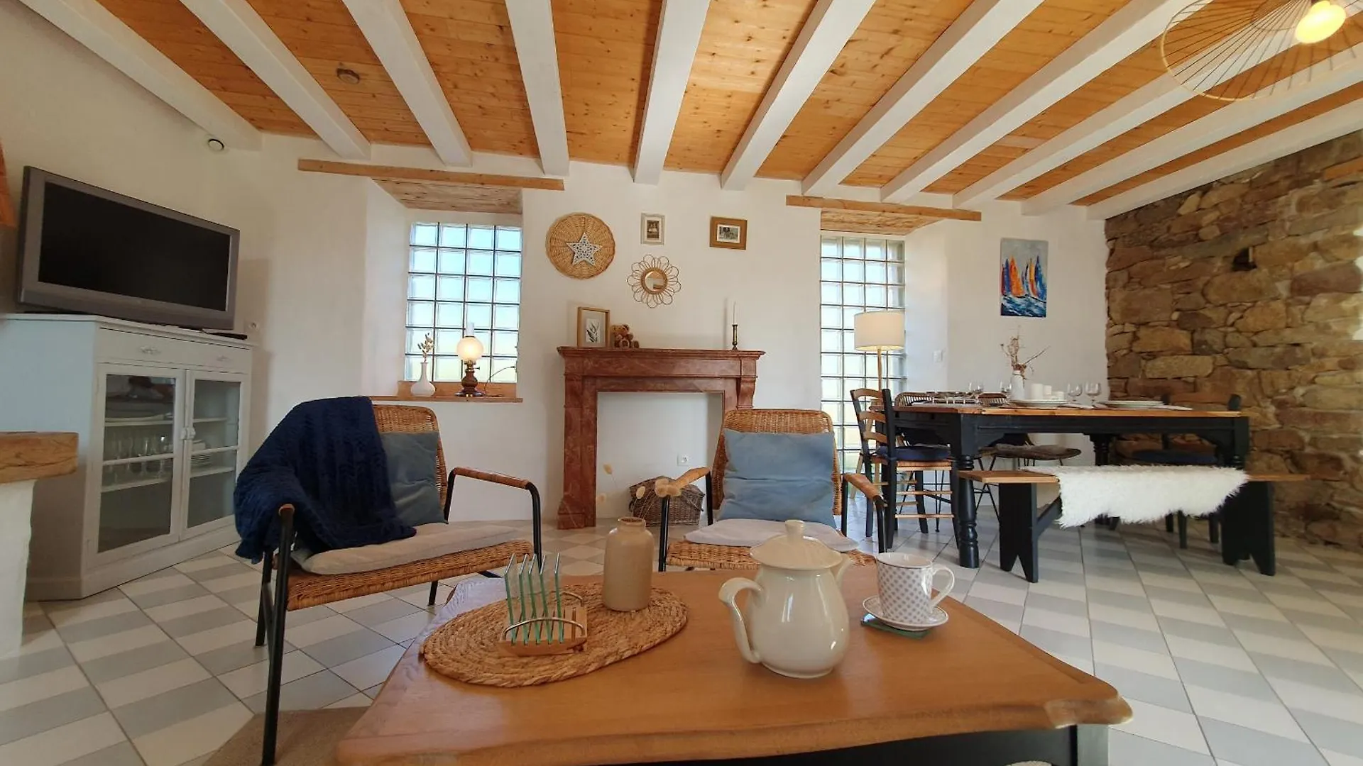 Dom wakacyjny Jolie Maison En Pierre Avec Grand Jardin Pour 6 Guissény Francja
